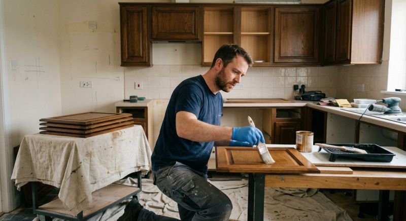 Restore Worn Cabinet Finishes