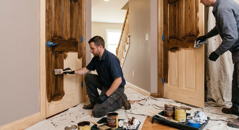 Interior Door Staining