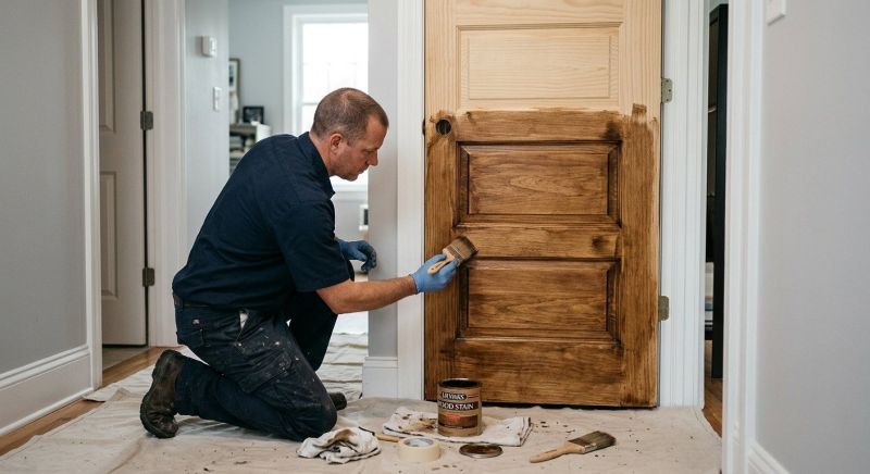 Interior Door Staining