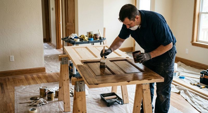 Interior Door Staining