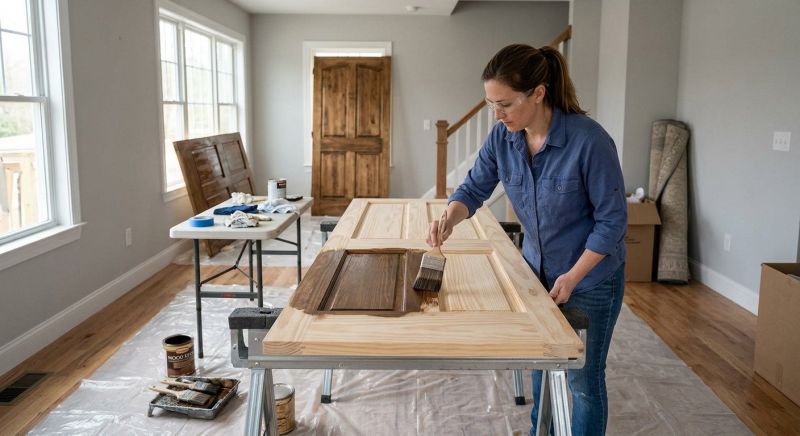Interior Door Staining