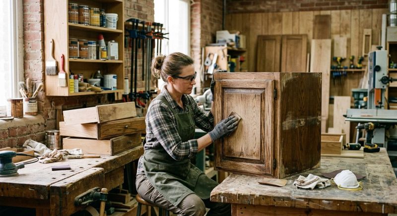 Restore Worn Cabinet Finishes