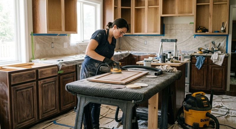 Restore Worn Cabinet Finishes